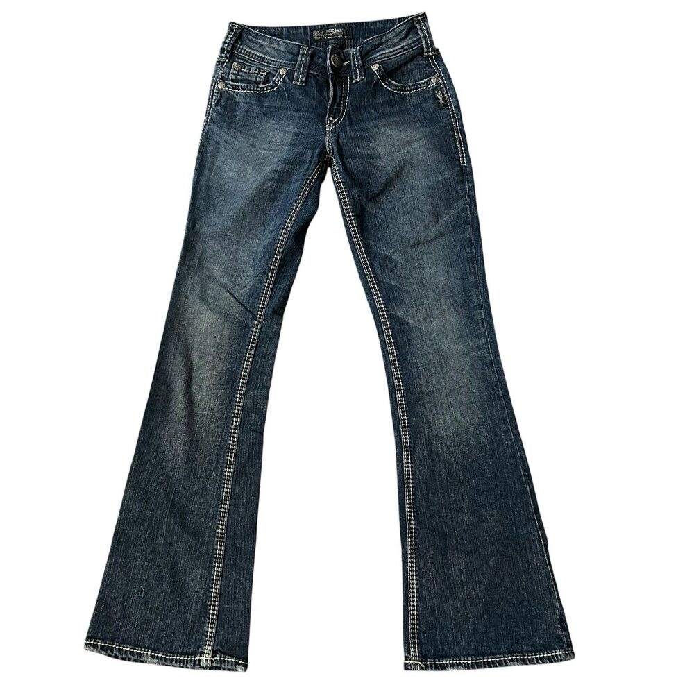 Silver Jeans Suki Surplus Women’s Bootcut  Flap Embroidered Pockets W24 x L30